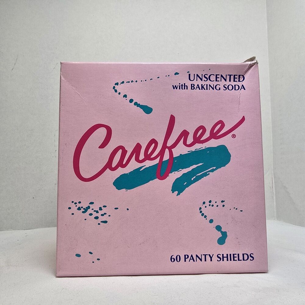 Carefree Unscented/Baking Soda Panty Shields Liners Box/60 NOS 1992 VTG PROP NOS